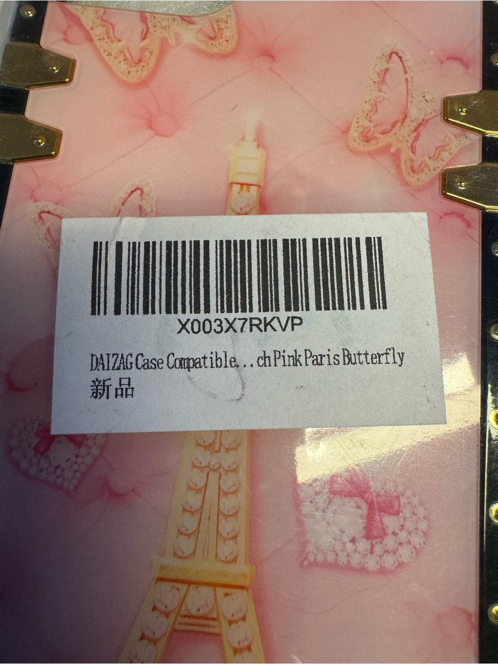 Pink Eiffel Tower Butterfly Phone Case - Brand: - Picture 2 of 3